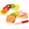 Viga Wooden Hamburger & Sandwich Set - Childrens Pretend Play