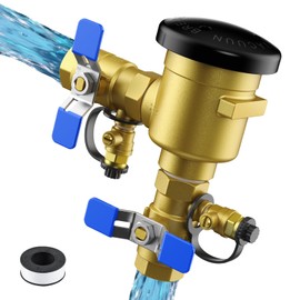 Crispaire 3/4 Inch 720A Pressure Vacuum Breaker - Heavy Duty Brass Backflow Preventer Valve for Irrigation Systems, Garden Hoses & Outdoor Water Lines - 400 PSI, Anti-Siphon Protection