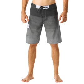 unitop Men's Surfing Suits Quick Dry Casual Beach Board Shorts with Mesh Lining Gray-343 38
