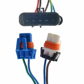 BURANIFUSION 2X Headlight Headlamp Motors Left & Right for Chevy for Corvette 2000-2004 Convertible C5 Black 5 Pins 829129H 82-9130H WEF1542