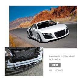 eMagTech 50pcs 1038008 Bumper Clips Fixings Fastener Plastic Trim Clips Front Rear Plastic White Compatible with Ford Ka 1996-2008