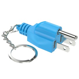 CircleCord Generator Grounding Plug with Keychain - Portable Neutral Ground Bonding Adapter for Inverter Generators, RV, Trailer, Camping - Easy Storage & Anti-Loss Blue 2 Pack