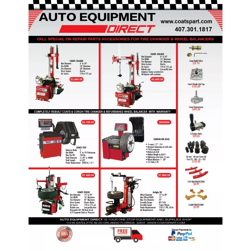 Coats Bead breaker Cylinder 7" Seal Kit for Coats 5030A