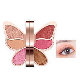 DayaEmmoTQ Butterfly Eye Shadow - Commuter Eyeshadow Palette Long Lasting Waterproof Mini Multi-Purpose Eyeshadow Palette 6 Colors Everyday Butterfly Eye Shadow