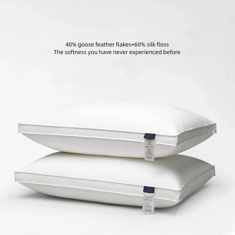 Overseas Stock Different Size Sleeping Pillow 40% White Goose Feather