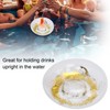 10pcs Round Gold Sequins Inflatable Drink Cup Holders Swimming Pool