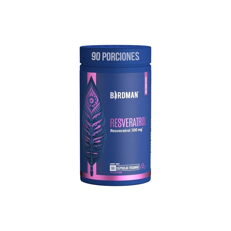 Birdman Resveratrol 300 mg | Antioxidante Natural | Sin Aditivos