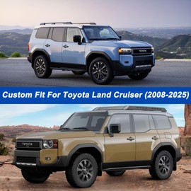 Full Car Cover Waterproof for 2008-2025 Toyota Land Cruiser/Lexus LX, All Weather Outdoor Cover with Zipper Door Cotton Lining Sun Rain Snow Dust Protection