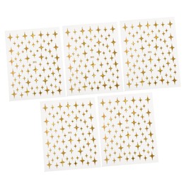 WOONEKY Gorgeous Nail Art Stickers Gems 5 Sheets DIY Simple Nail Decal for Home or Salon