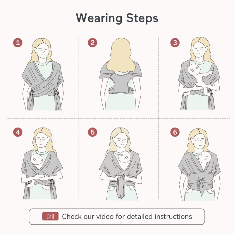 Correas portabebés ajustables para recién nacidos de hasta 50 libras