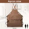 Caossuixin Apron for Men Women, Cotton Canvas Apron, Chef Aprons