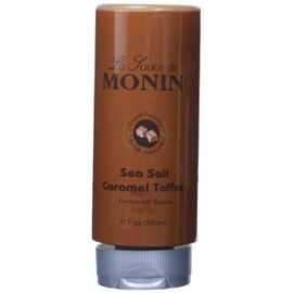 Monin - Sea Salt Caramel Toffee, Rich & Buttery Flavor with Creamy Caramel Notes, Great for Coffee, Milkshakes, & Dessert Cocktails (12 oz)