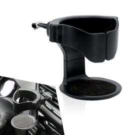 Gseigvee Pack-1 Car Air Vent Cup Holder, 3.74" x 3.14" One-Handed Portable Beverage Bracket, ABS Structure Stable Anti-Shake Air Vent Cup Extender Ashtray Holder, Universal for Cars SUVs (Black)
