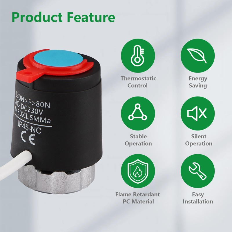 Wengart Thermoelectric Actuator WG2213, Normally Closed AC230V M30 x 1.5