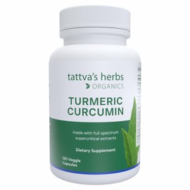 Tattva's Herbs Turmeric Curcumin 500 mg, Herbal Supplement for Antioxidant Support, Turmeric Curcumin with Black Pepper for Advanced Absorption, 1 Pack, 120 Veggie Capsules