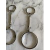 2 Vintage New Silver Plated 36.2mn Coin HolderFrame Key Rings