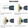 Linkstyle 7PCS 3inch Wool Polishing Buffing Pad, with Hook and