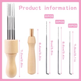 Complete Wool Felting Tools, Needle Felting Kit, Needle Felting Tools with 90Pcs Needle Felting Needles, 3Pcs Needle Bottles,2Pcs Needle Felting Pen,Needle Felting Tools for Beginner,Professional