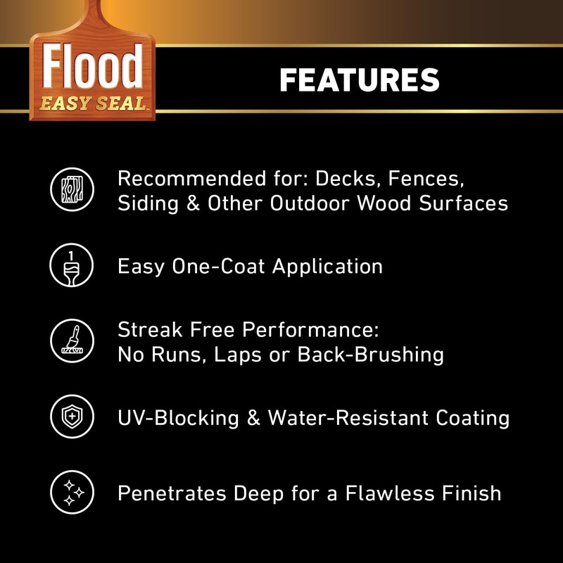 Flood Easy Seal 1 gal. Dark Walnut Semi-Transparent Exterior Wood