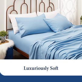 Cosy House Collection Premium Bamboo Pillowcases - Standard, Dark Teal Pillow Case Set of 2 - Ultra Soft & Cool Hypoallergenic Blend from Natural Bamboo Fiber