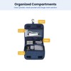 Hanging Travel Toiletry Bag with Hook, Water-Resistant Foldable Toiletry Organizer