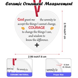 Religious Gift Christian Christmas Ornaments Gifts Religious Gifts for Women Men Bible Verse Ceramic Hanging Ornament Encouragement Gifts Religious Faith Gifts Easter Gift Christmas Tree Decoration