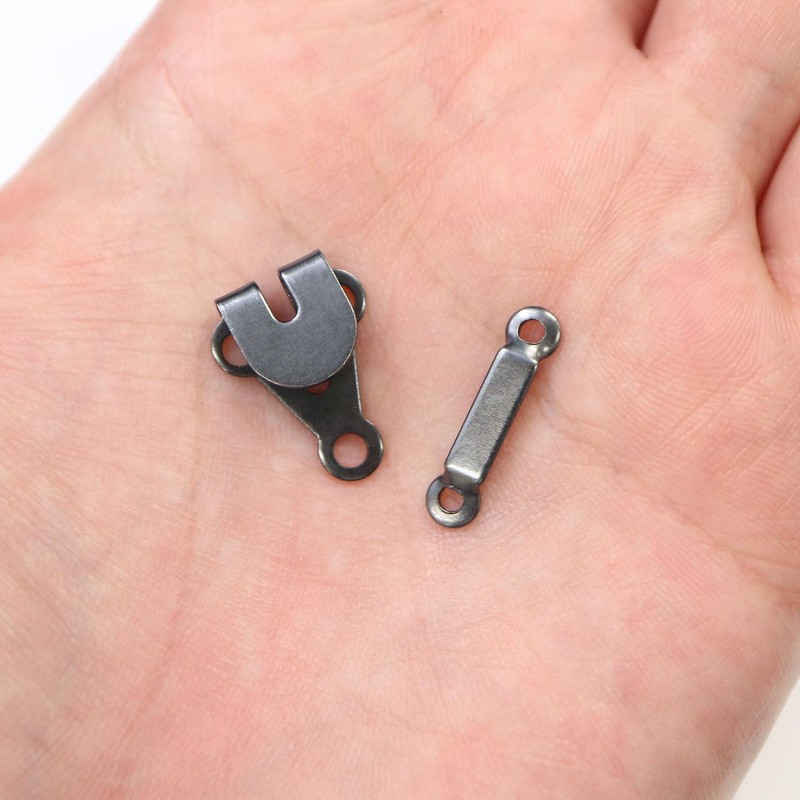 Key Hook BK-018 Thin [Black] Black 10 Pairs Front Hook