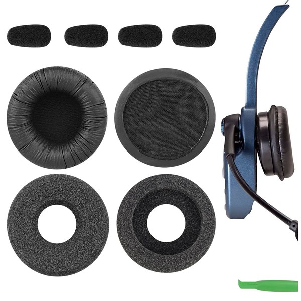 Geekria QuickFit Replacement Faux Leather and Foam Earpads + Microphone