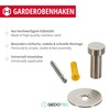 Gedotec UP-25 Stainless Steel Coat Hook Door - Wardrobe &
