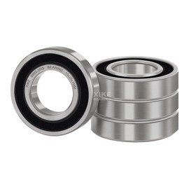 XiKe 4 Stück 6902-2RS Kugellager Abgedichtet 15x28x7mm Chromstahl und Vorgeschmiert, 6902RS Rillenkugellager mit Gummi Doppeldichtung.
