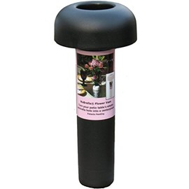 NoBrella Flower Vase Patio Table Umbrella Hole Insert, Black