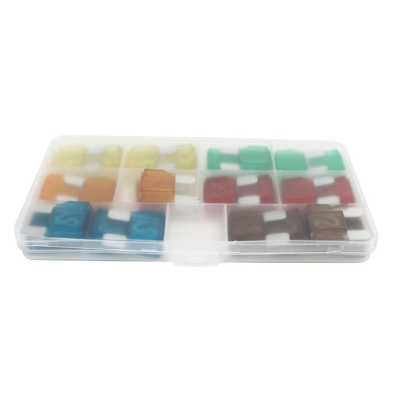 24Pcs Automotive Fuse Assortment Kit with Storage Box Zinc Alloy