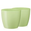 Tymar Pack of 2 Round Shape Planter (Green Pastel, Diameter