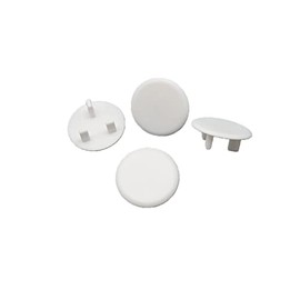 3 Hole ABS Socket Proofing Outlet Cover Safer for Babies Firmer Fixing Dust and (New Thin British-White)