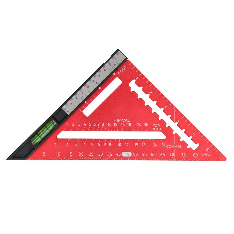 7 Inch Rafter Square with Level Aluminum Alloy Detachable Triangle