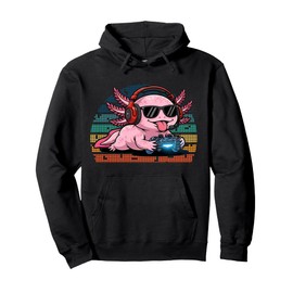 Otaku Lifestyle Threads Gamesolotl Axolotl Gamer Anime Funny Pullover Hoodie