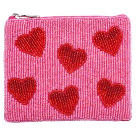 Bamboo Trading Essential Pouch Let's Go Party, Women Fashion Bags, Pink and Red