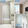 Clear Shower Curtain Rod Holder, Adhesive Shower Rod Holder for