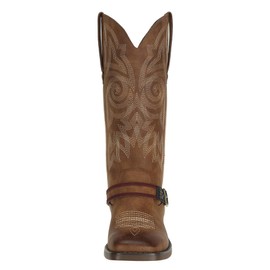 SheSole Women's Western Fashion Square Toe Cowboy Cowgirl Country Boots Brown US Size 8
