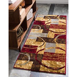 Unique Loom Barista Collection Modern Circles Rustic Warm Multi Runner Rug (2' 2 x 6' 0)