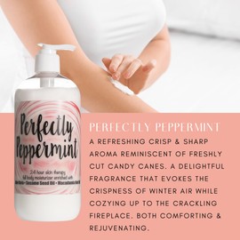 The Lotion Company 24 Hour Skin Therapy Lotion – Peppermint Scented Full Body Moisturizer with Aloe Vera, Paraben-Free, Soothing & Hydrating for Sensitive Skin, Made in USA, 16 oz Body Lotion