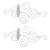 2 Sets Wall Candle Holder Foldable European Style Swirl Wrought