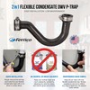 Fernco 3/4 Inch Flexible PVC Condensate Trap for HVAC Systems