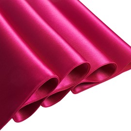 Counfeisly 6 Pack Rectangle Tablecloth Stain Resistant Wrinkle Free Silkly Soft Table Cloth, Satin Dining Table Cloths for Dining Room, Indoor and Outdoor Use, 60 x 120 Inches, Rose Red