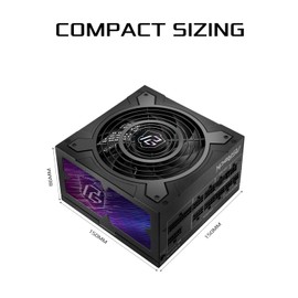 ASRock PG-850G Phantom Gaming 850W Power Supply Individual Braided Pattern 10 Years Warranty Fully Modular Japanese Capacitor 80 Plus Gold Cybenetics Platinum ATX3.1 PCIe5.1 12V-2x6 Cable