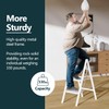WOA WOA 3 Step Foldable Step Stool, 330lbs Load, White