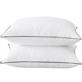 BHZ Black King Size Pillows Set of 2 Feather Down Hotel My King Pillows Bed Goose Pillow Luxury 2 Pack Pillow for Sleeping Side Sleepers Soft Support Gifts