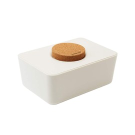 Sarasa Design Wet Tissue Case Cork Lid White b2c Wipes Holder