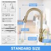 Gold Kitchen Faucet with Pull Down Sprayer, Arofa Stainless Steel