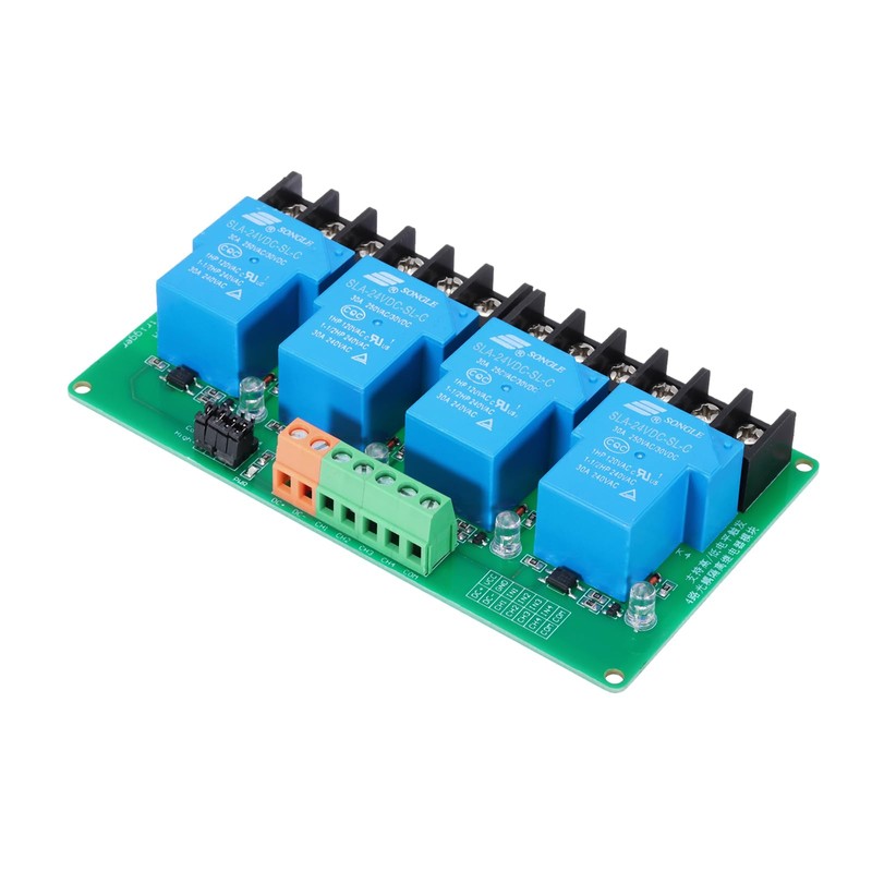 sourcing map 1 Pcs DC 24V 4 Channel Relay Module